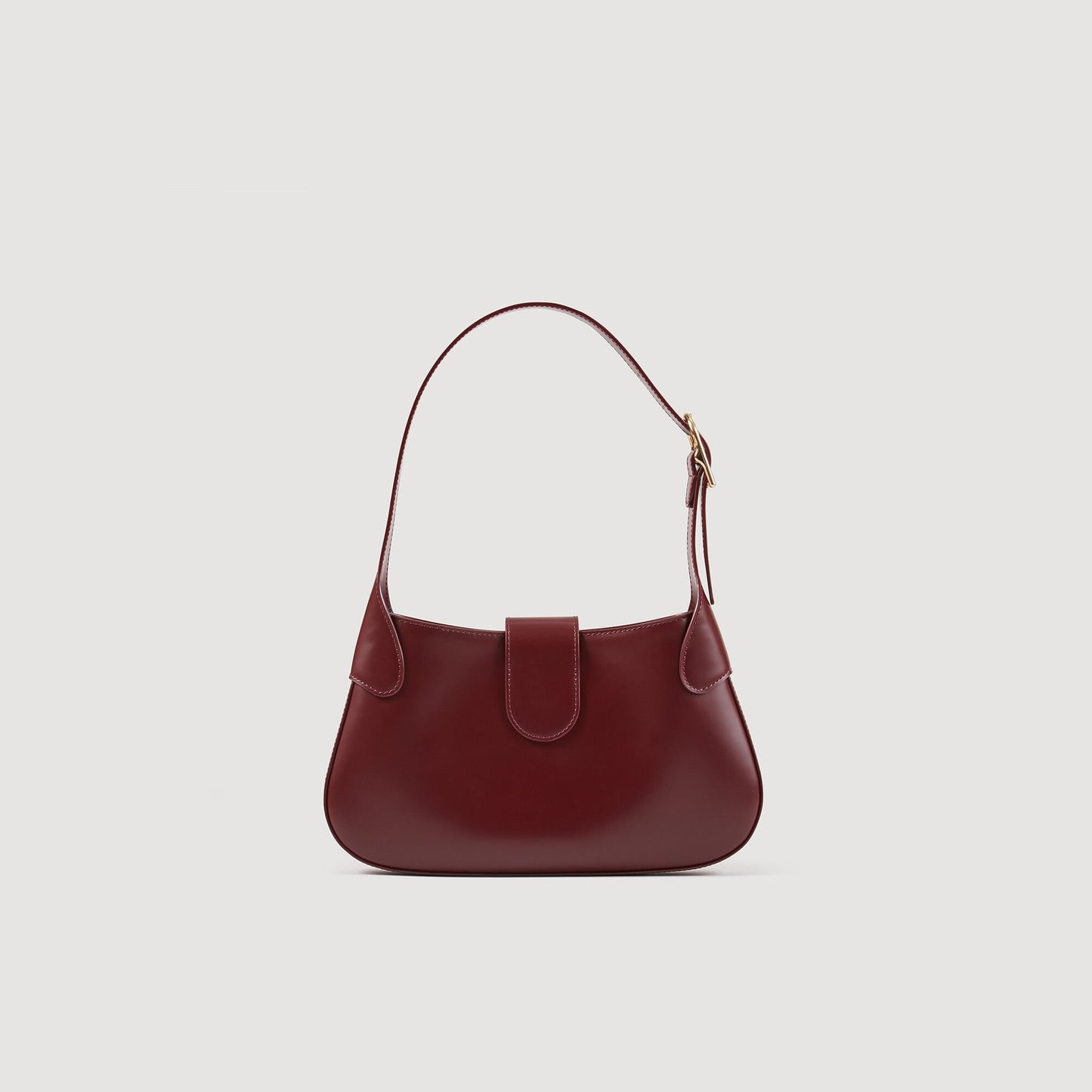 Sandro Janet bag in certified leather Bordeaux