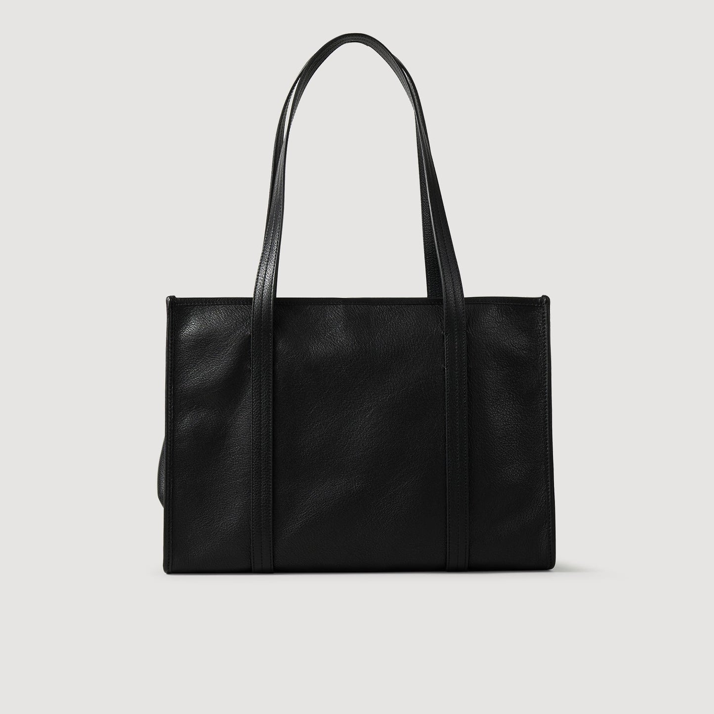 Sandro Soft leather tote bag Black