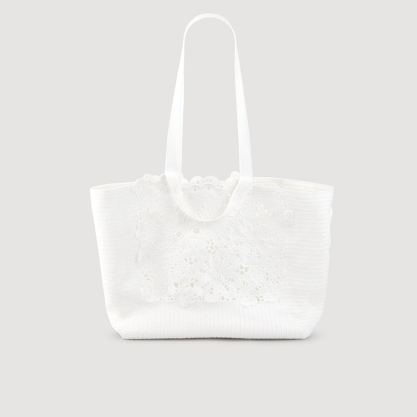 Sandro Crochet tote bag Ecru