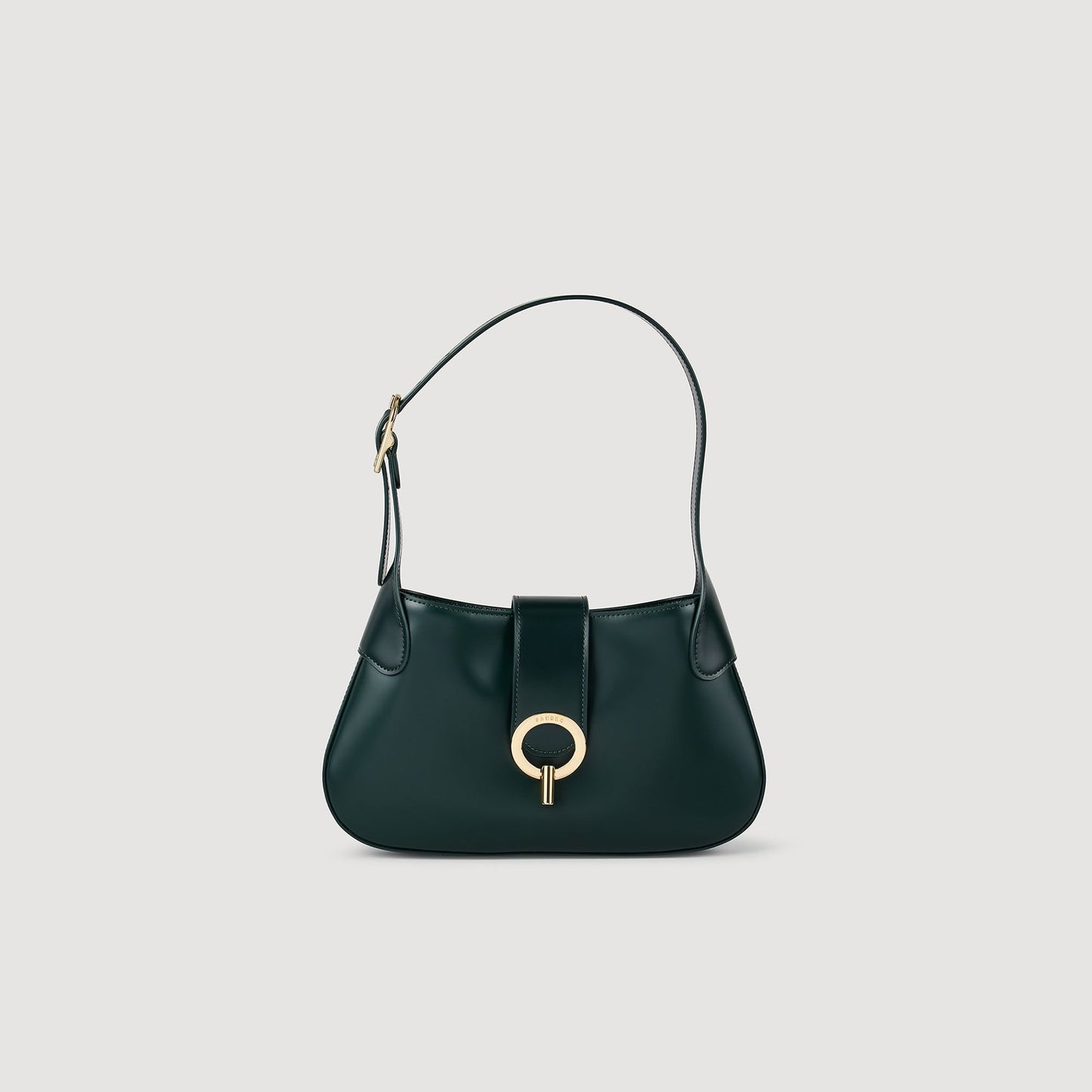 Sandro Janet bag in certified leather Bottle Green