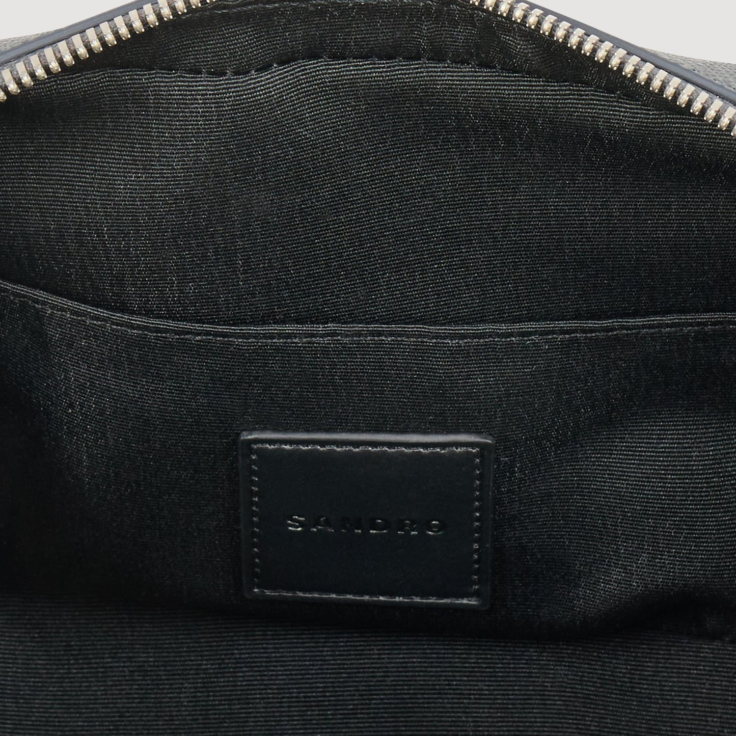 Sandro Small reconstitued leather bag Steel