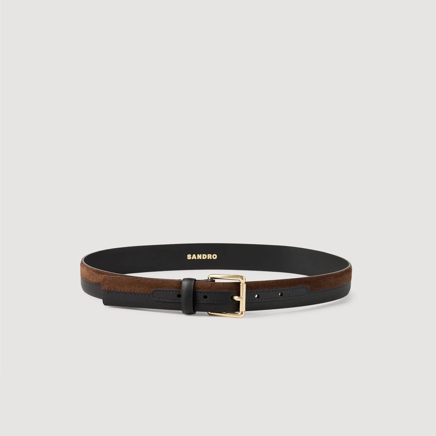 Sandro Two-tone leather belt Brown / Black