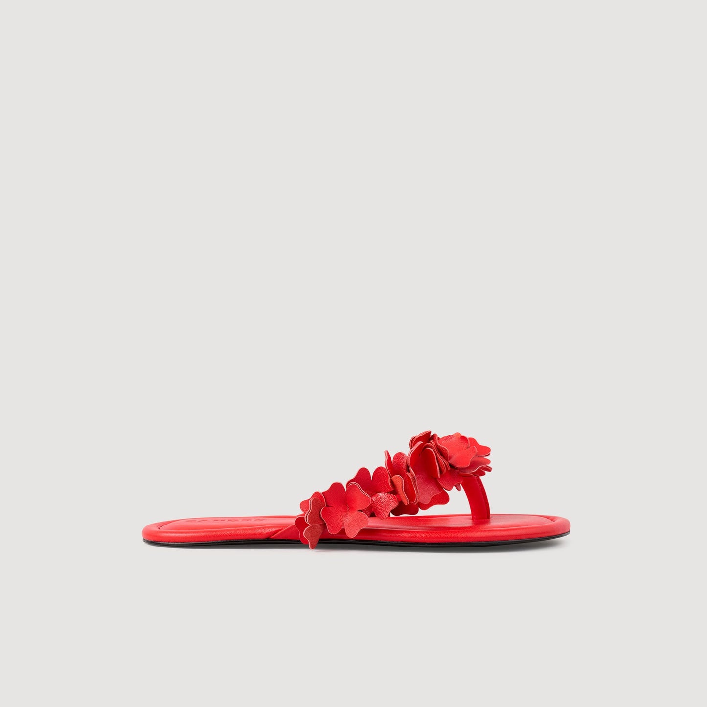 Sandro Floral leather sandals Orange