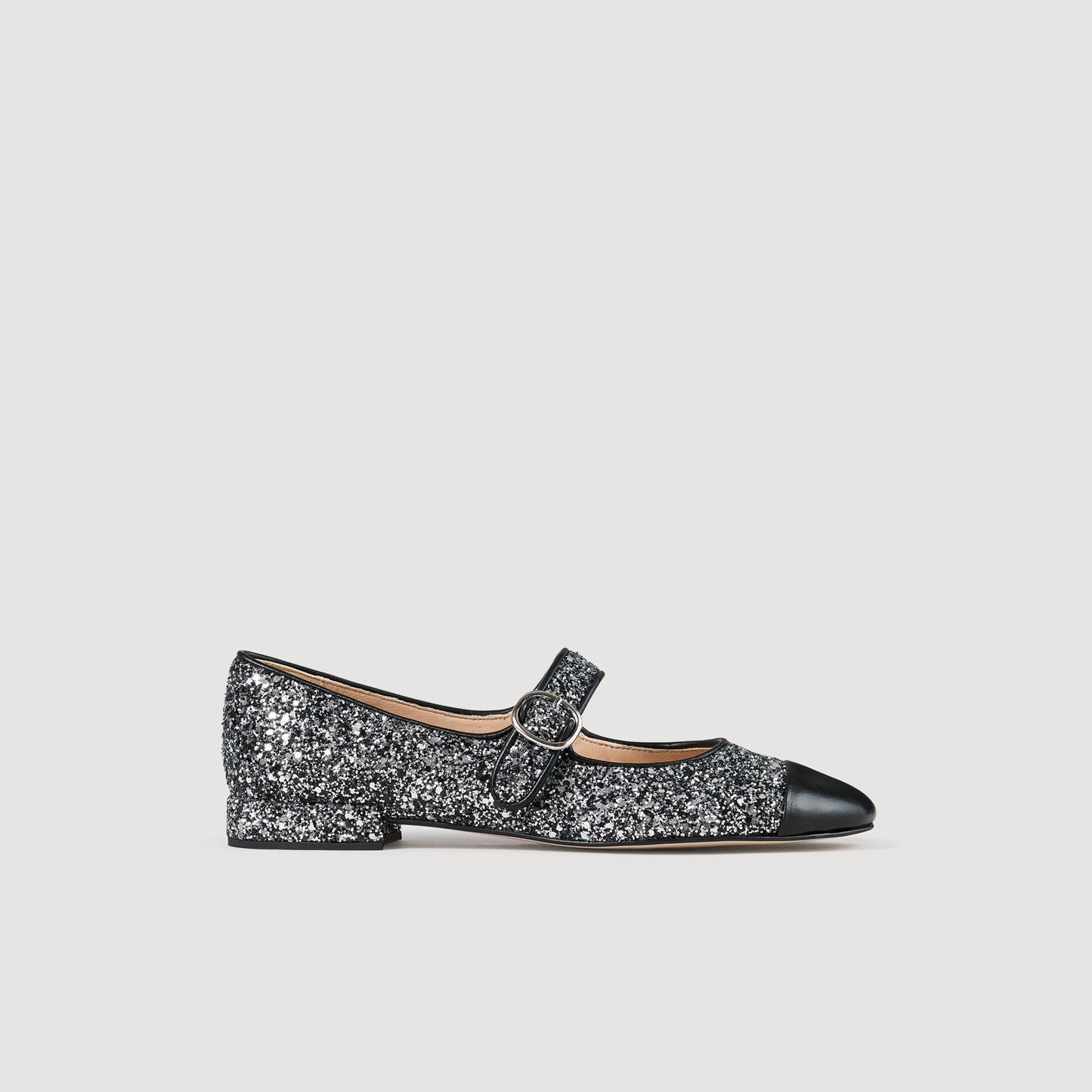 Sandro Glitter ballet flats Black