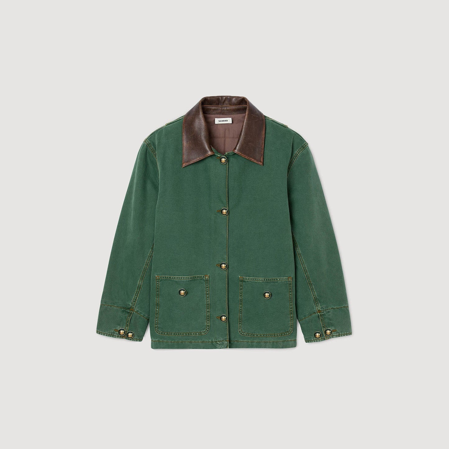 Sandro Workwear Jacket Dark Green