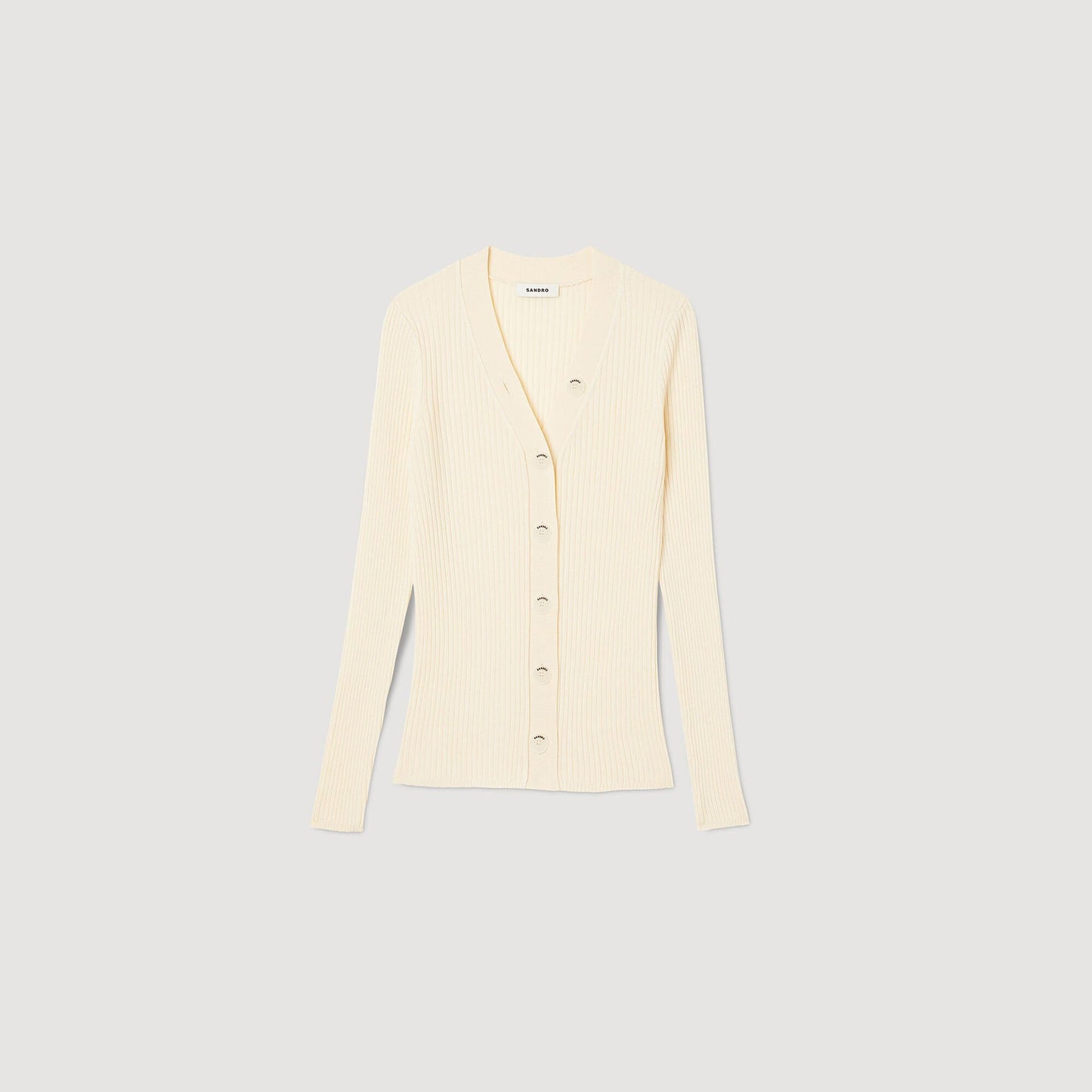 Sandro Cardigan in certified viscose Ecru