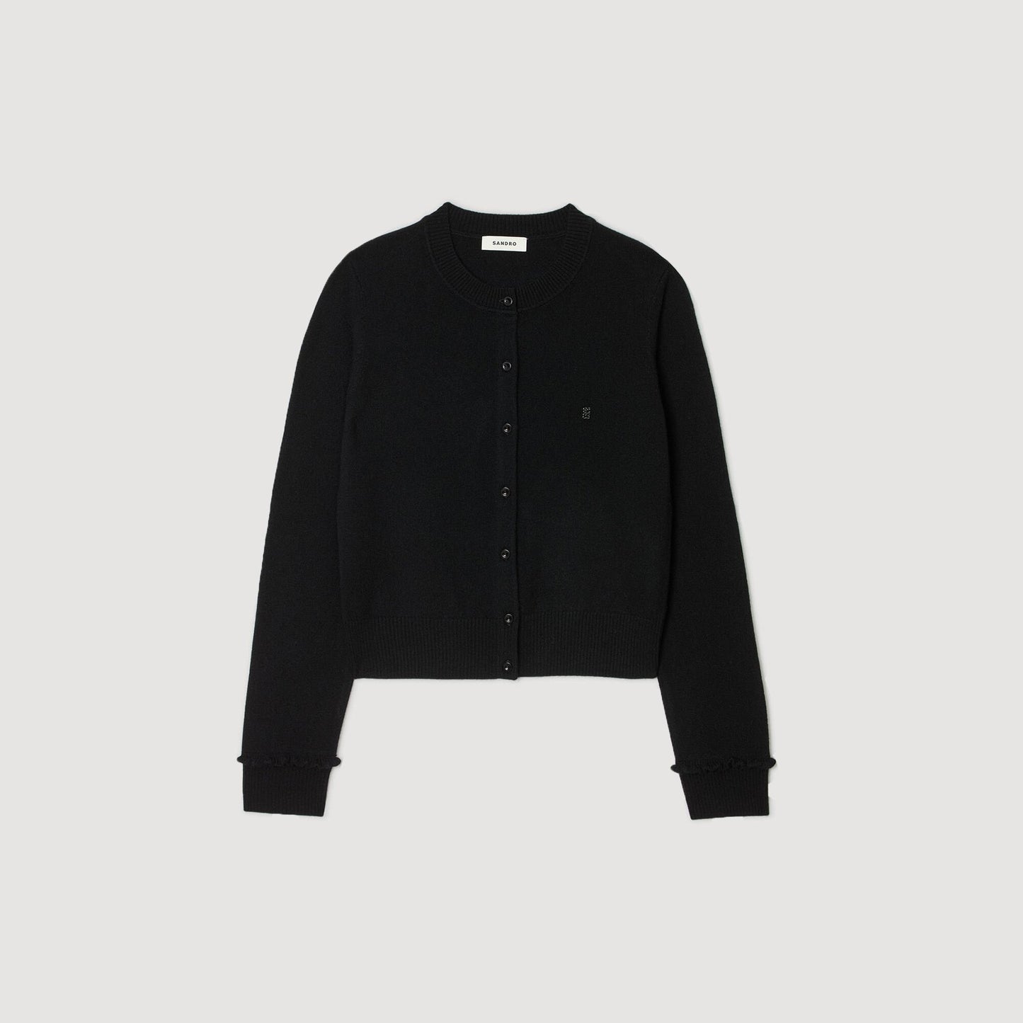 Sandro Ruffled cardigan Black
