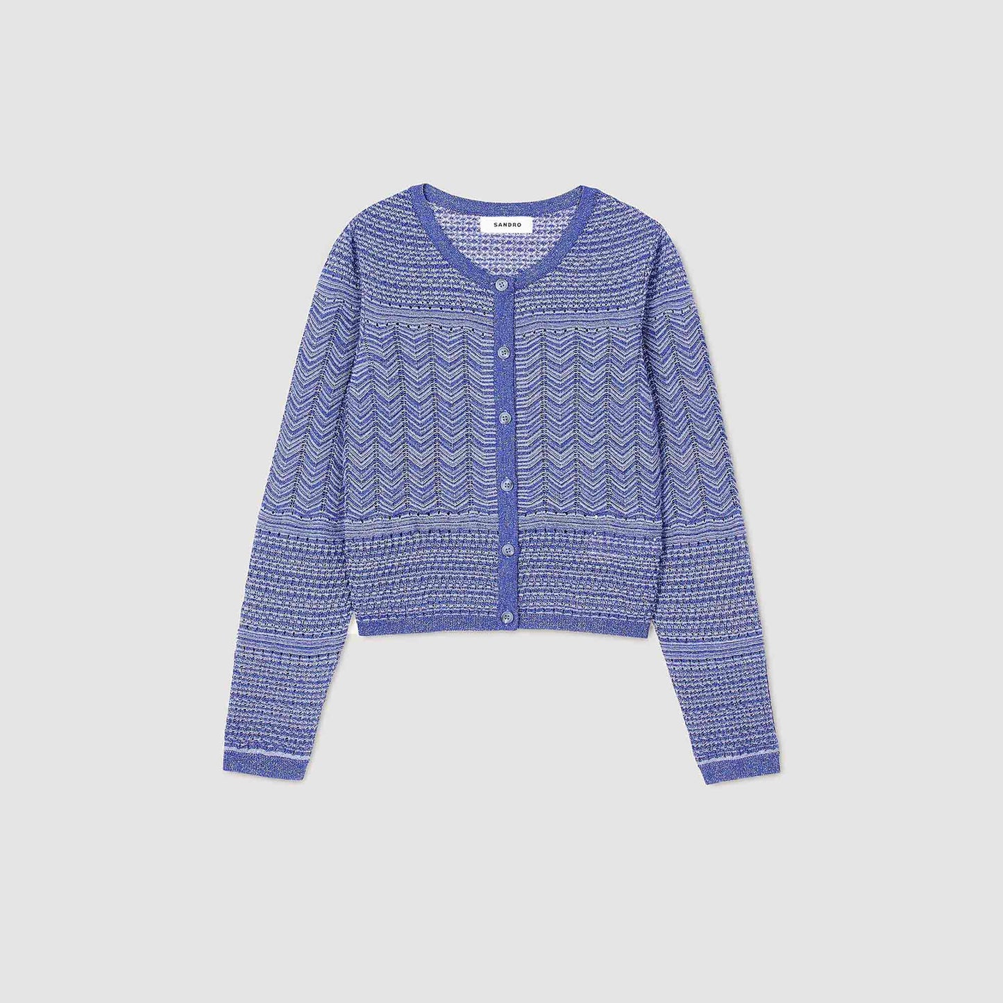 Sandro Glitter knit cardigan Royal Blue