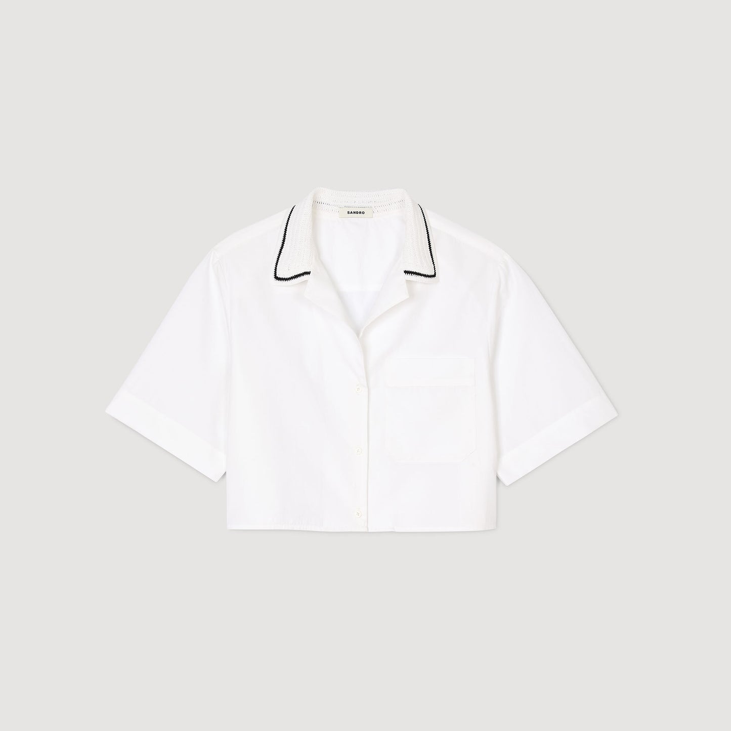 Sandro Crochet collar shirt White