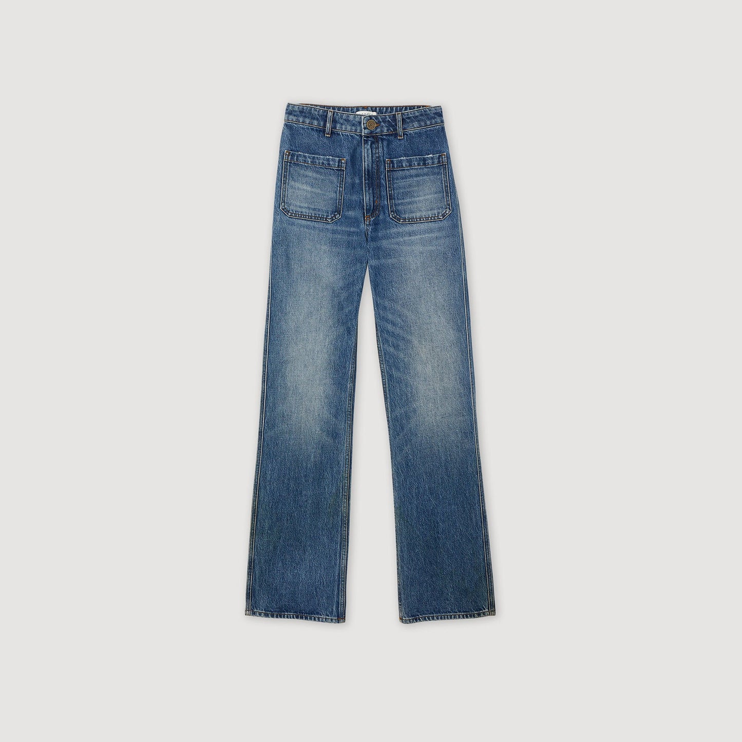 Sandro Flared faded jeans Blue Jean