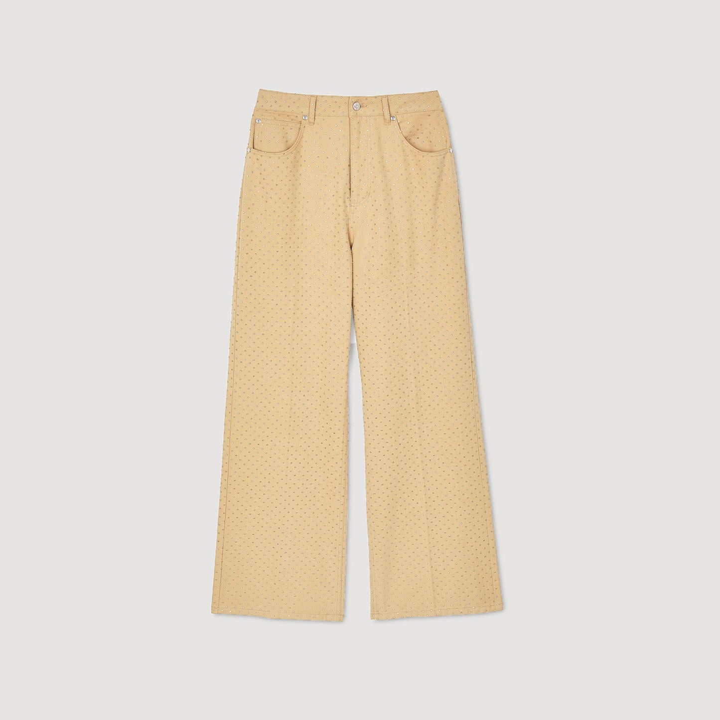 Sandro Rhinestone-embellished jeans Sand