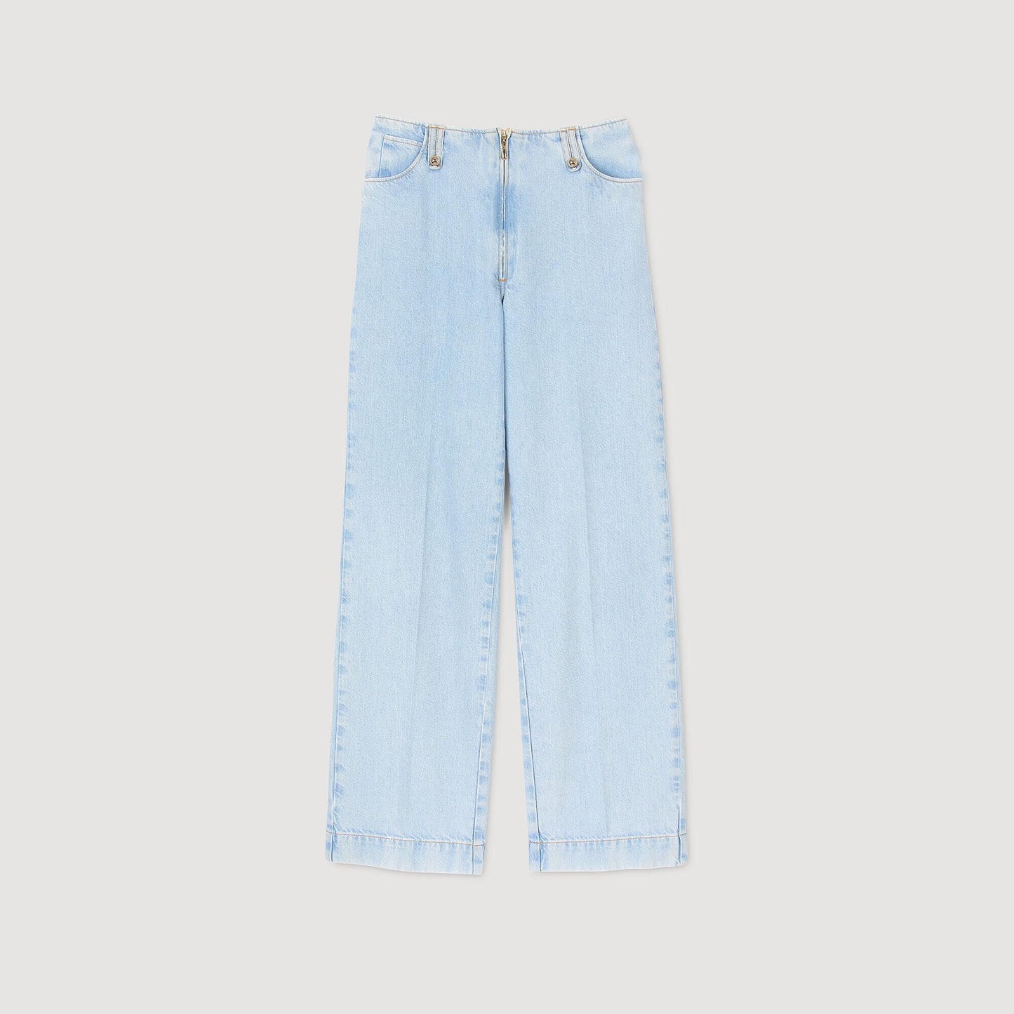 Sandro Faded wide-leg jeans Blue Jean