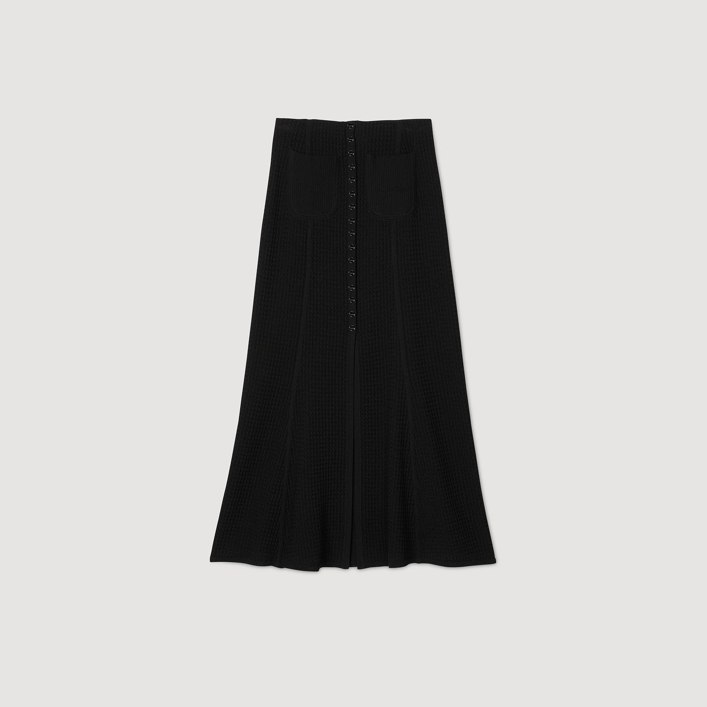 Sandro Maxi decorative knit skirt Black