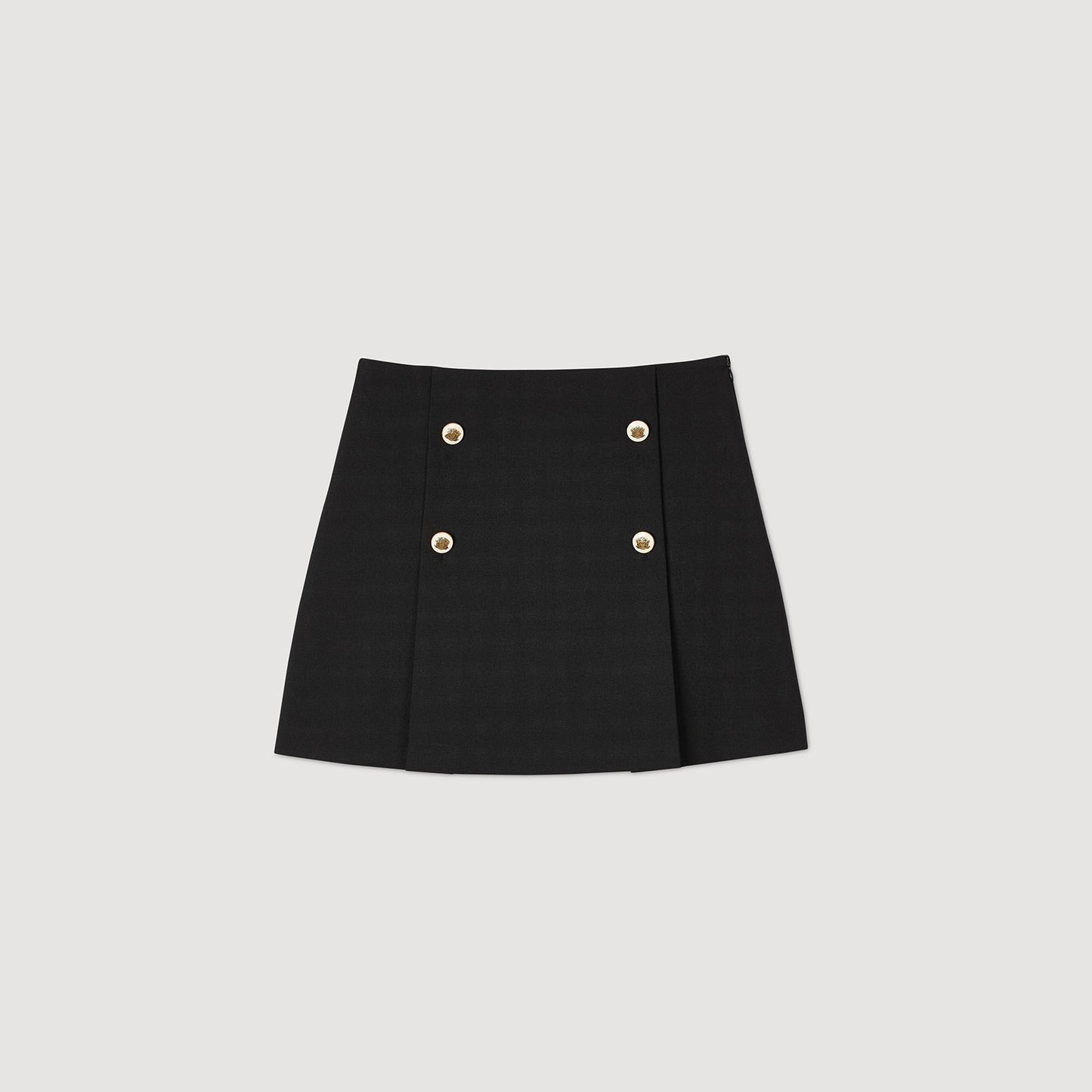 Sandro Mini pleated skirt Black