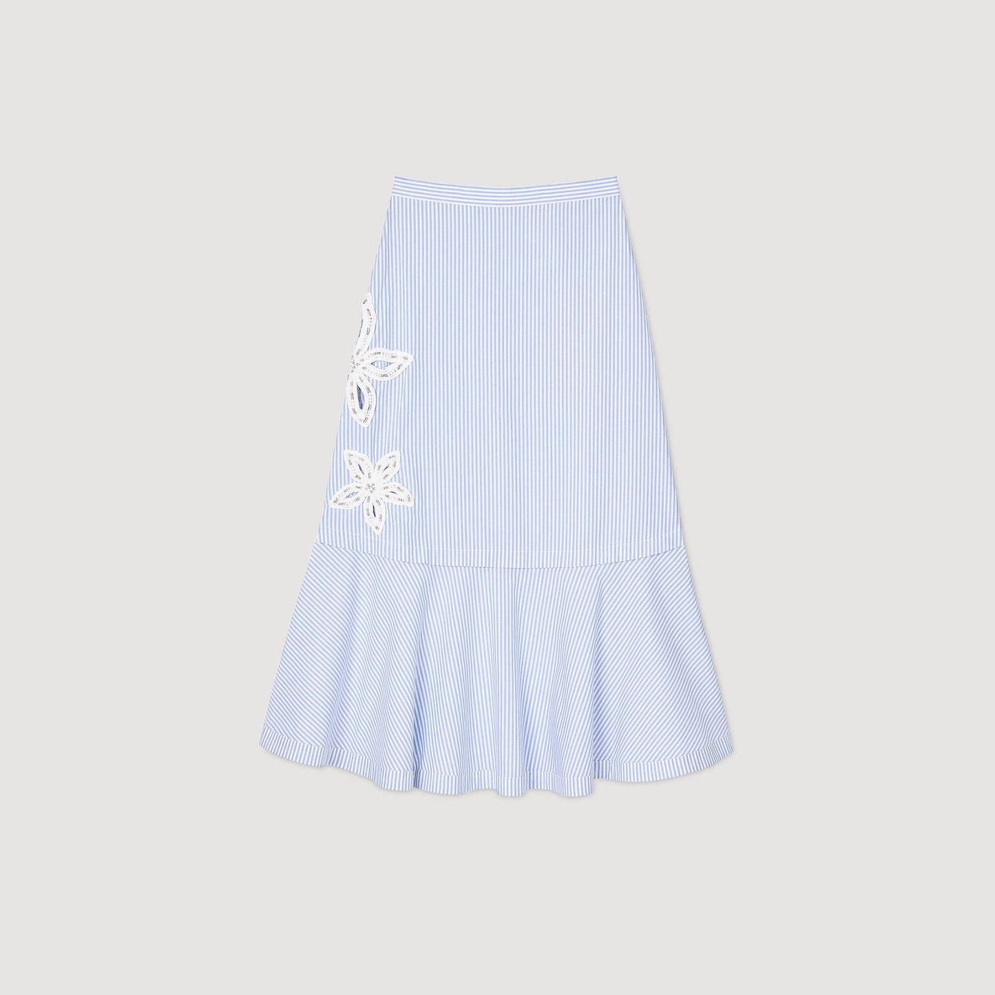 Sandro Maxi striped skirt Sky Blue