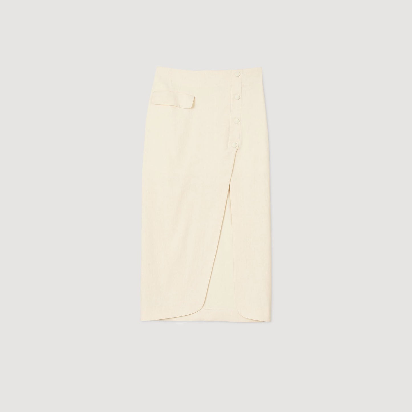 Sandro Maxi slit skirt Ecru