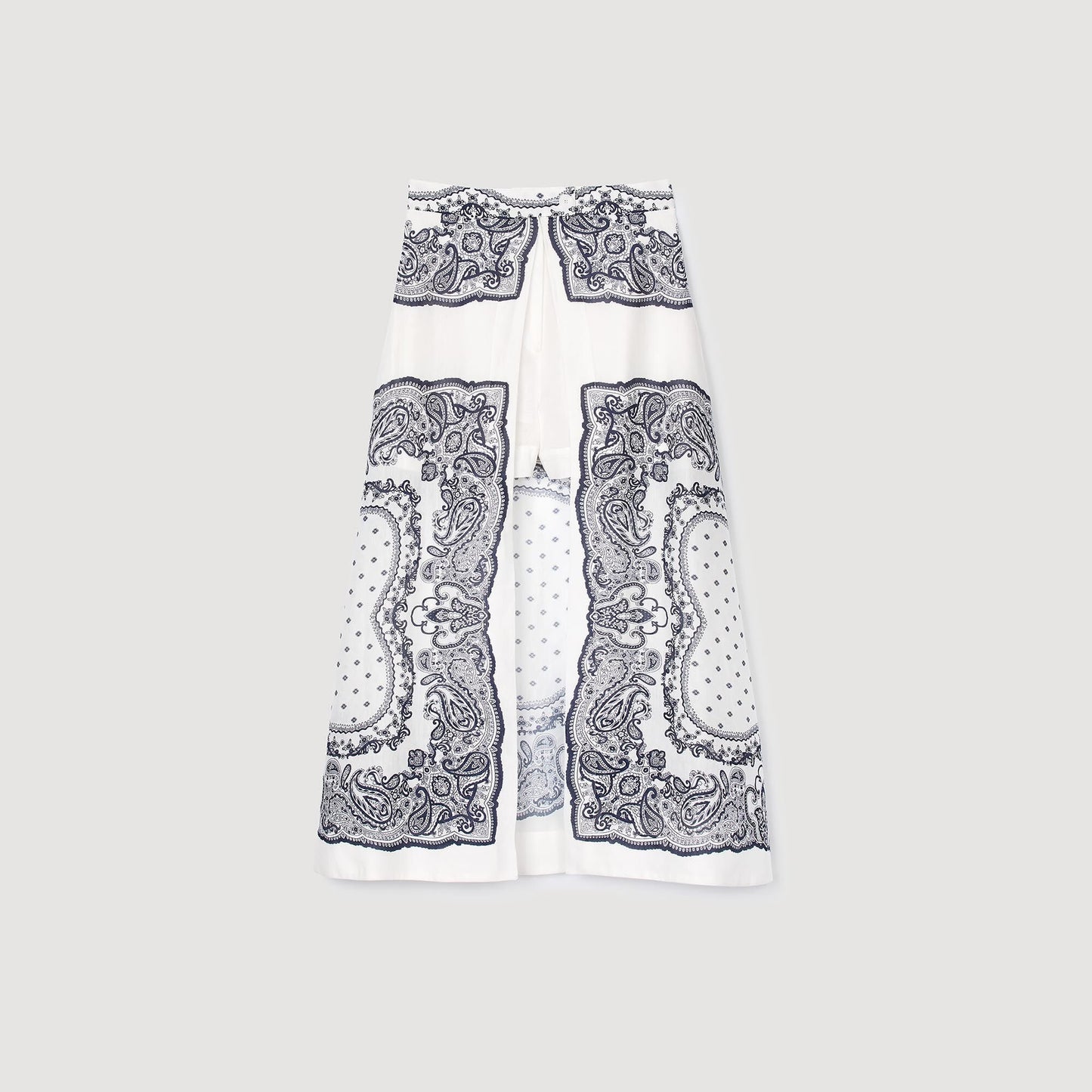 Sandro Bandana-motif skirt shorts White / Blue