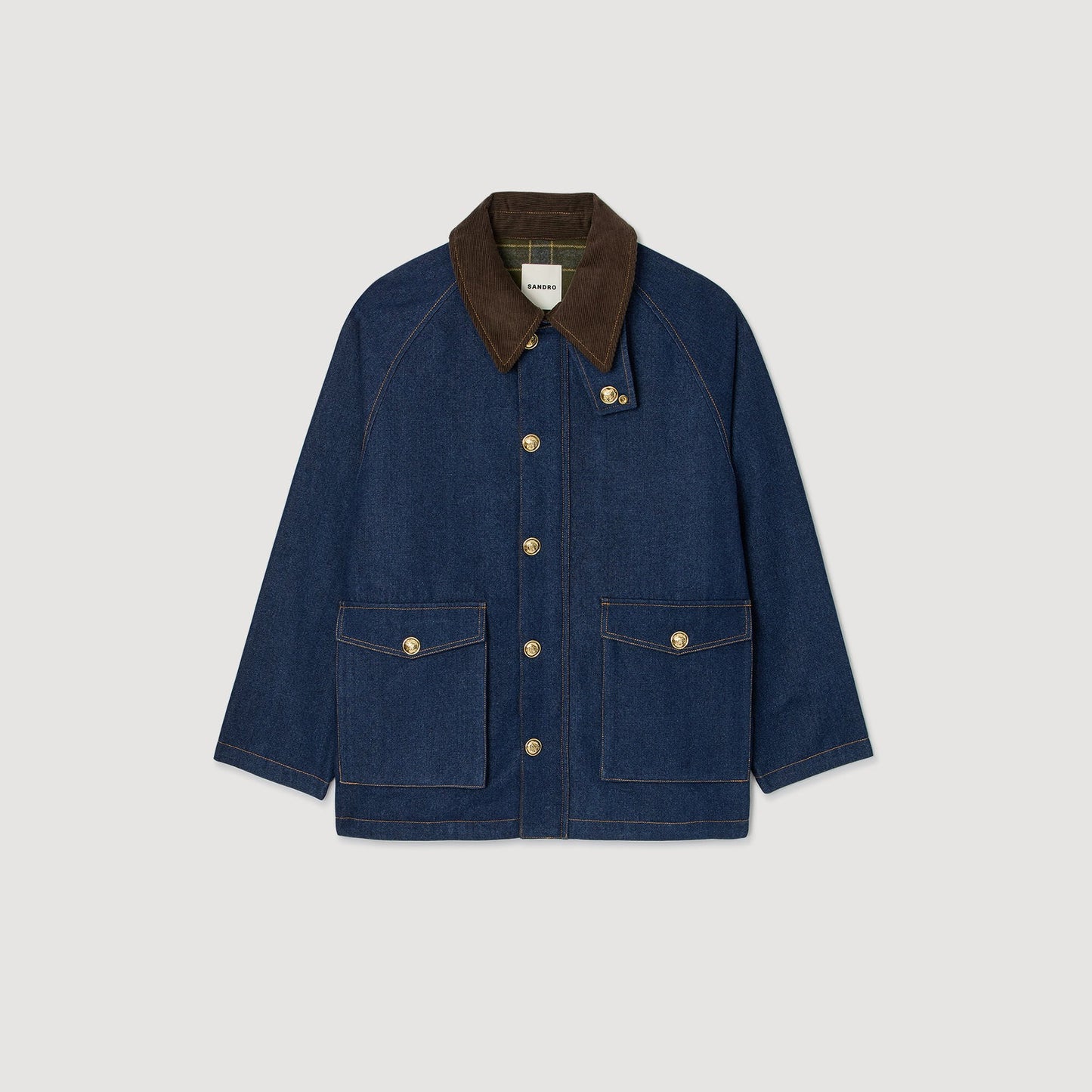 Sandro Denim workwear jacket Blue Jean