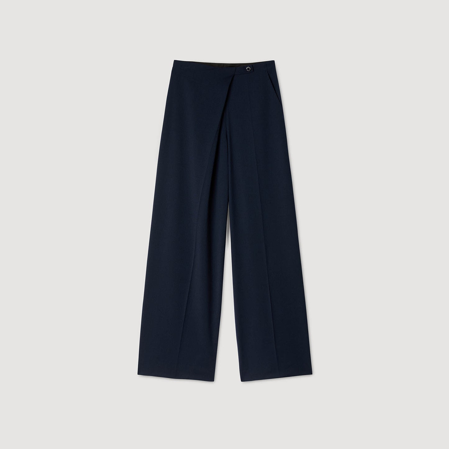 Sandro Asymmetric straight-leg trousers Navy Blue