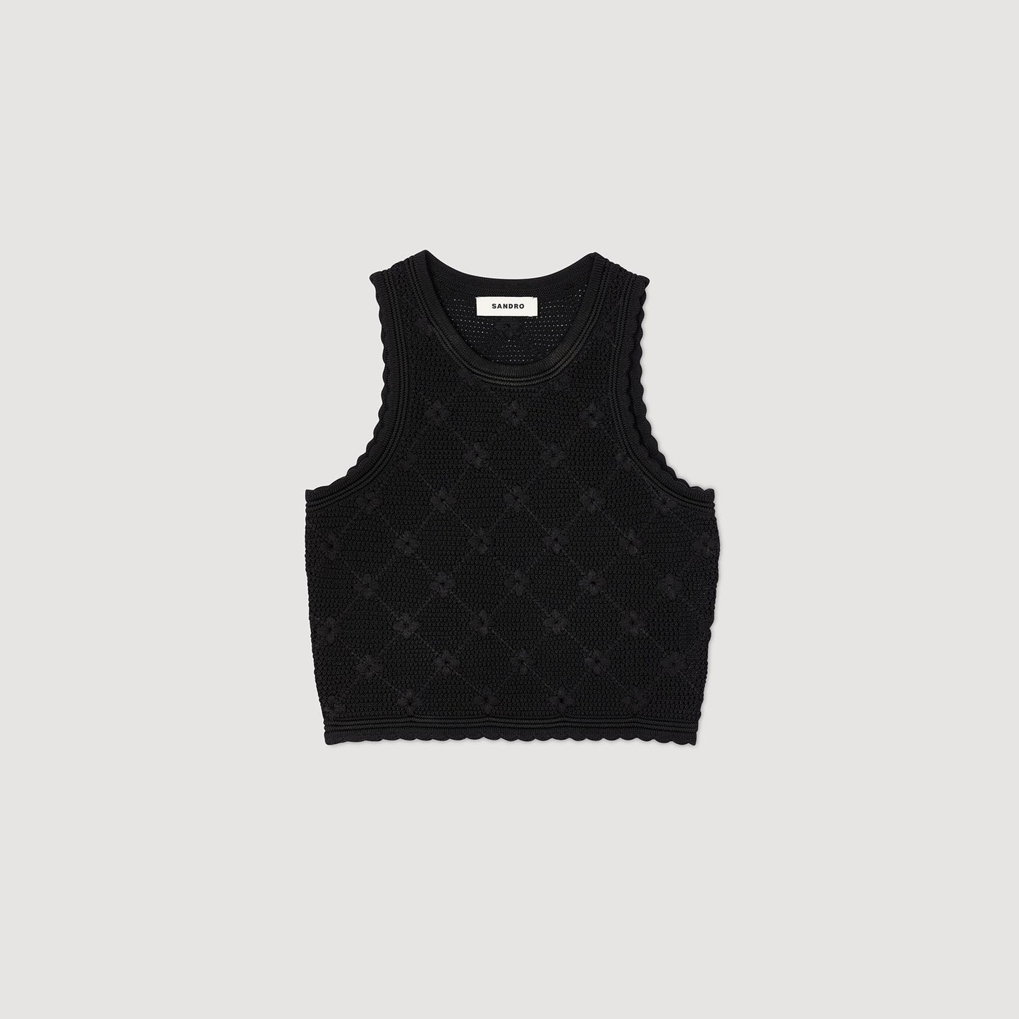 Sandro Decorative knit top Black