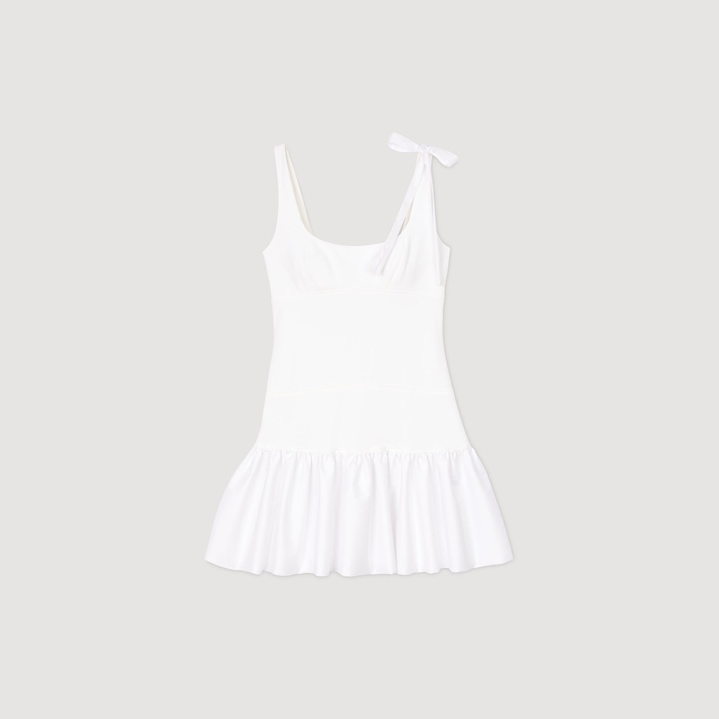 Sandro Dual-material mini dress White