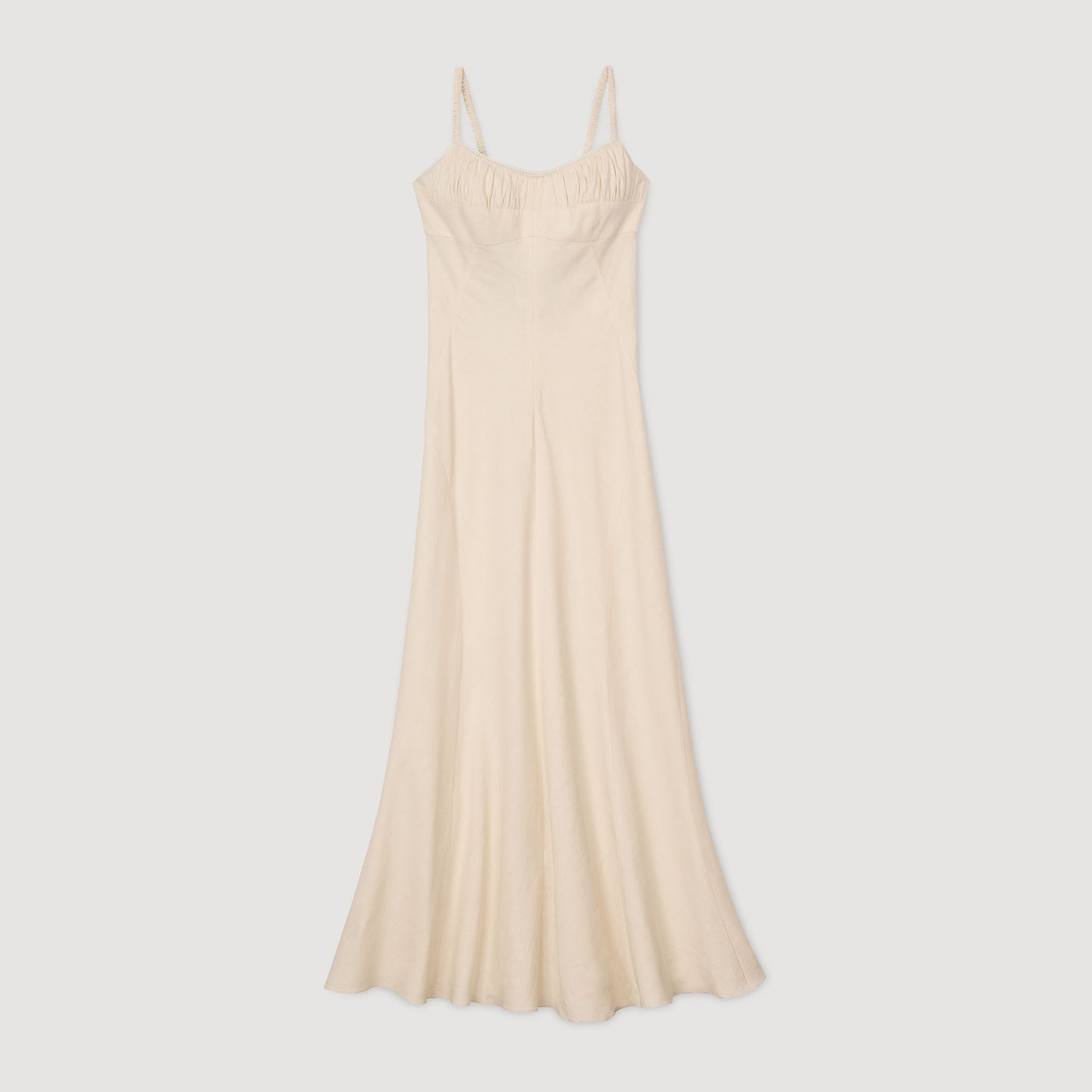 Sandro Maxi dress with straps Ecru