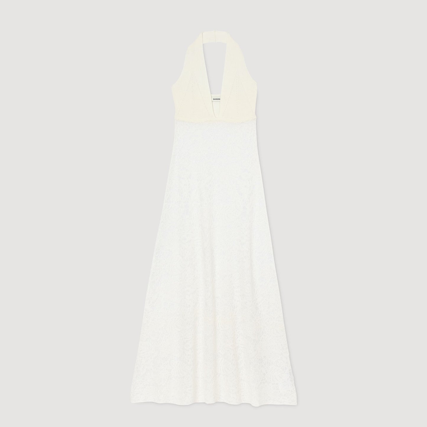 Sandro Maxi knit dress White