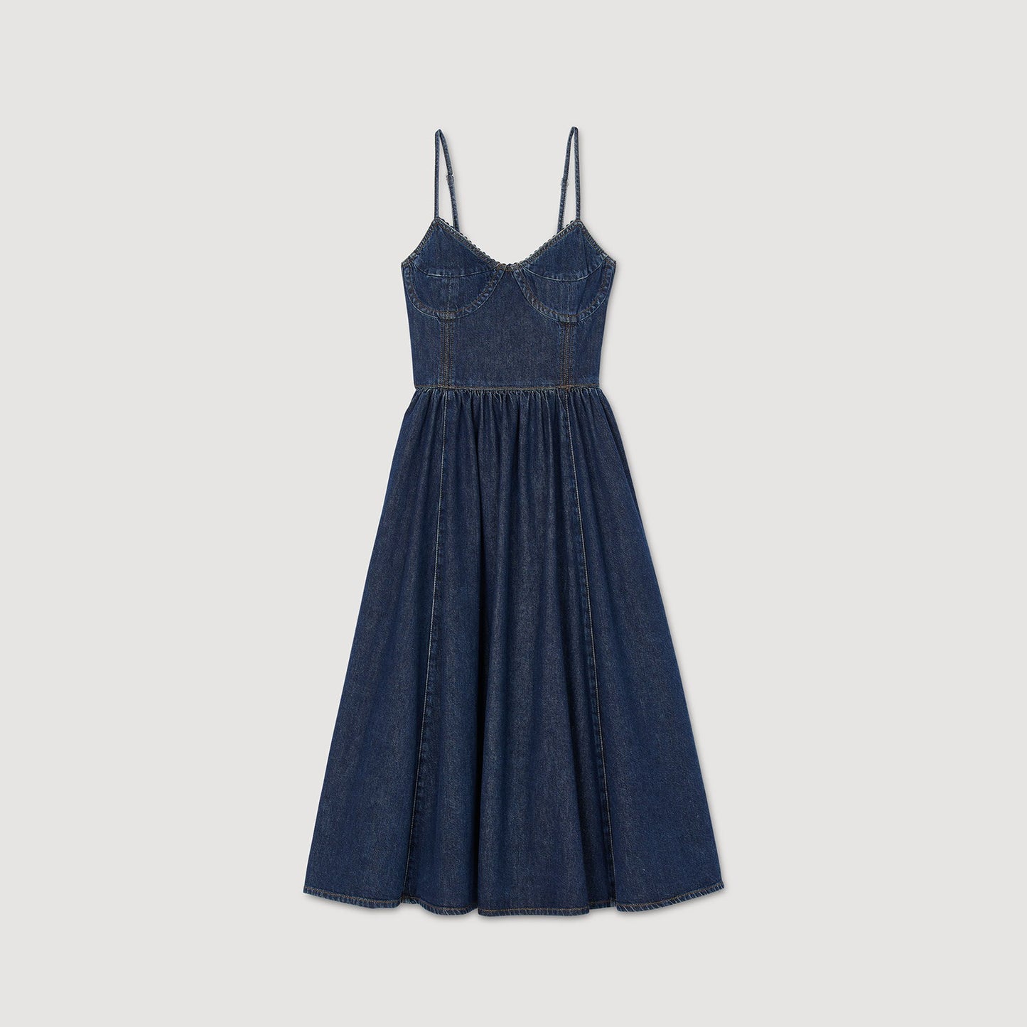 Sandro Midi denim dress Blue Jean