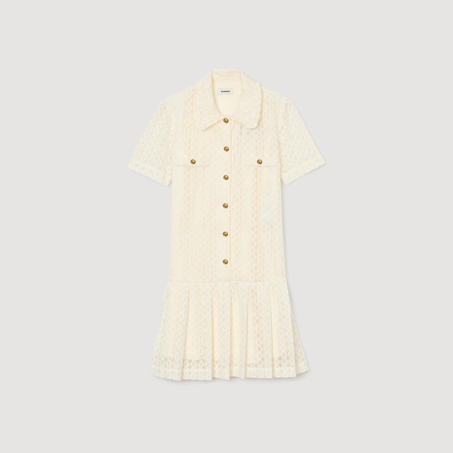 Sandro Mini lace dress Ecru