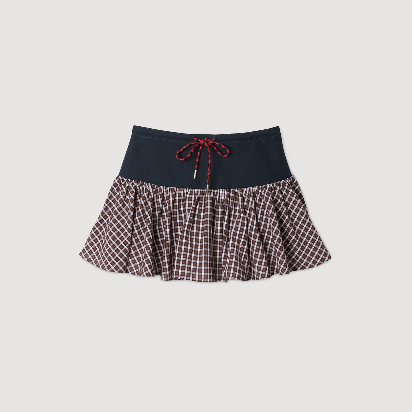 Sandro Checked skort Brown