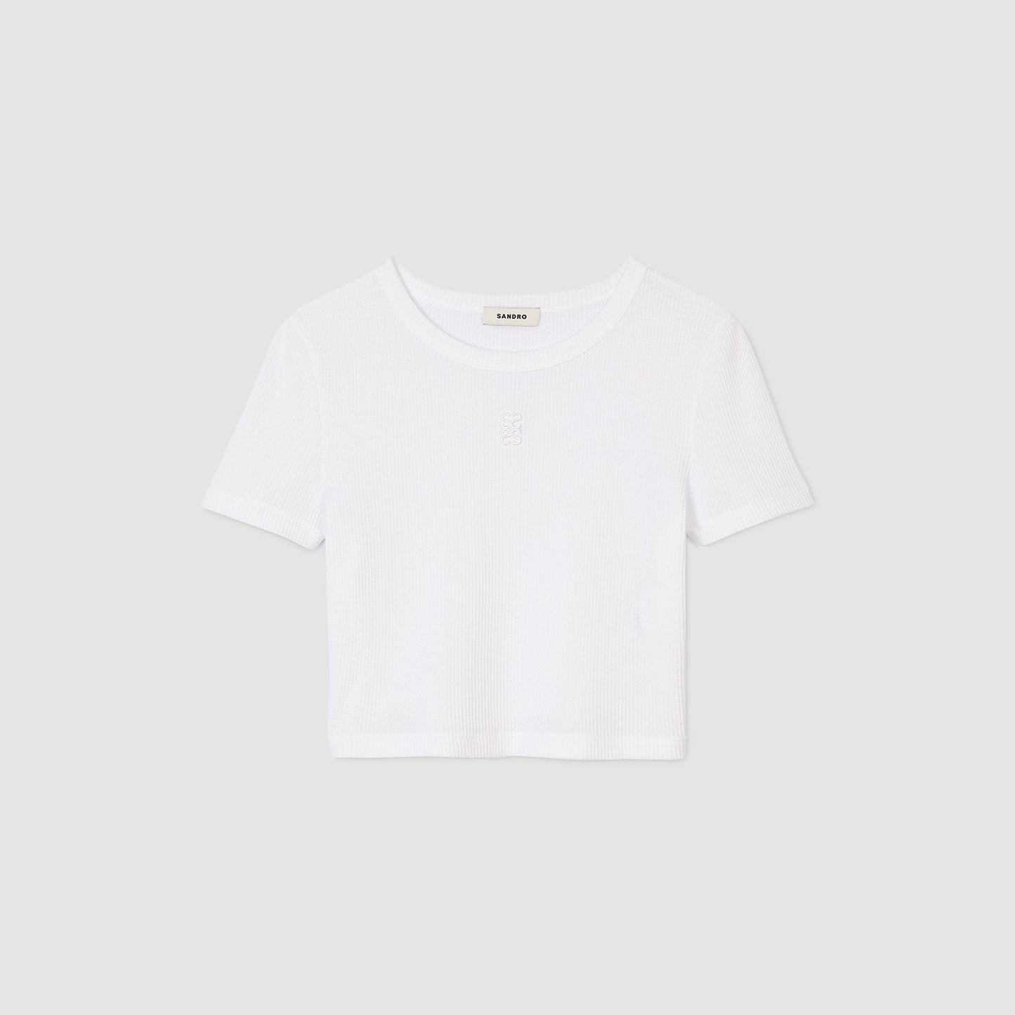 Sandro Cropped T-shirt White