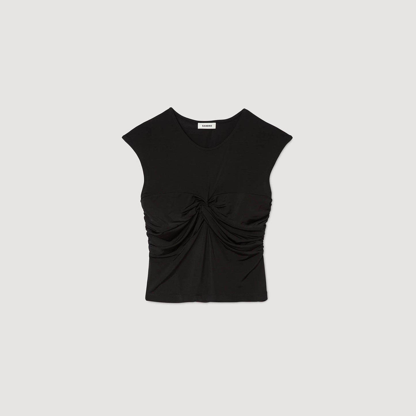 Sandro Draped T-shirt Black