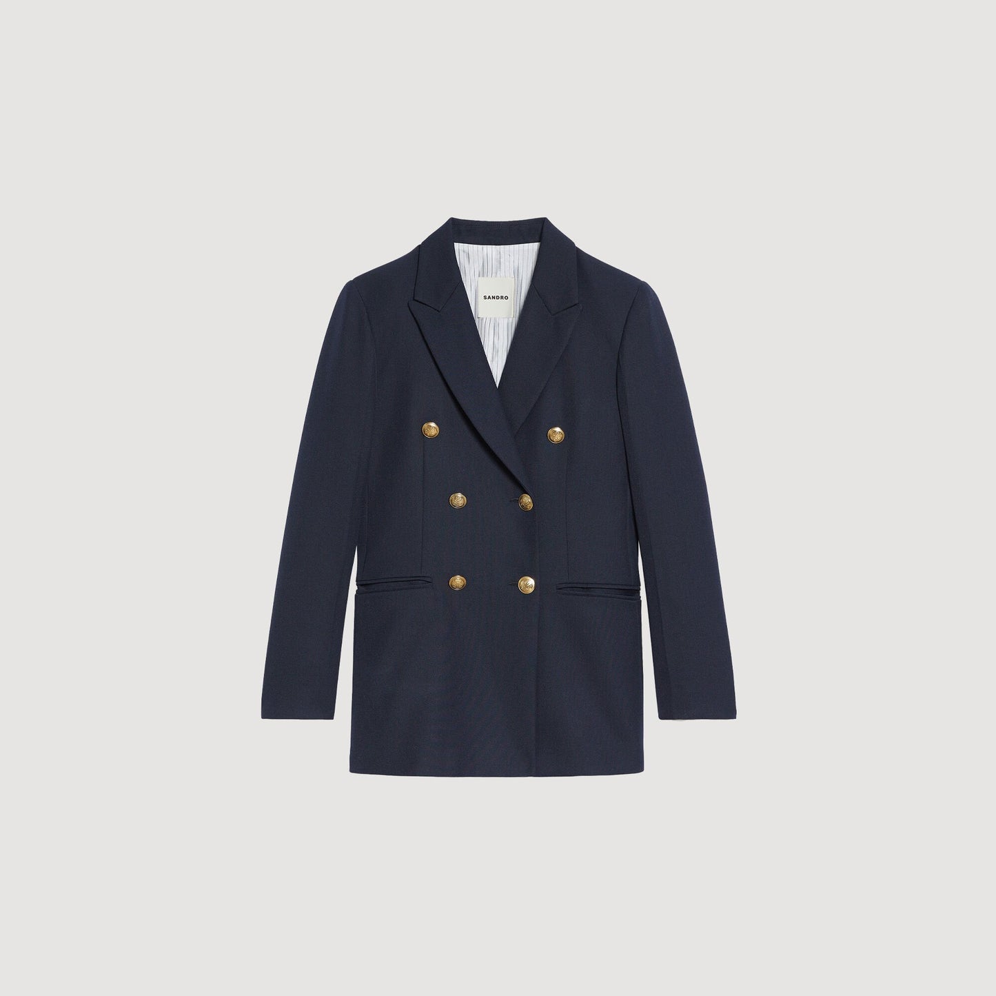 Sandro Double-breasted suit jacket Navy Blue
