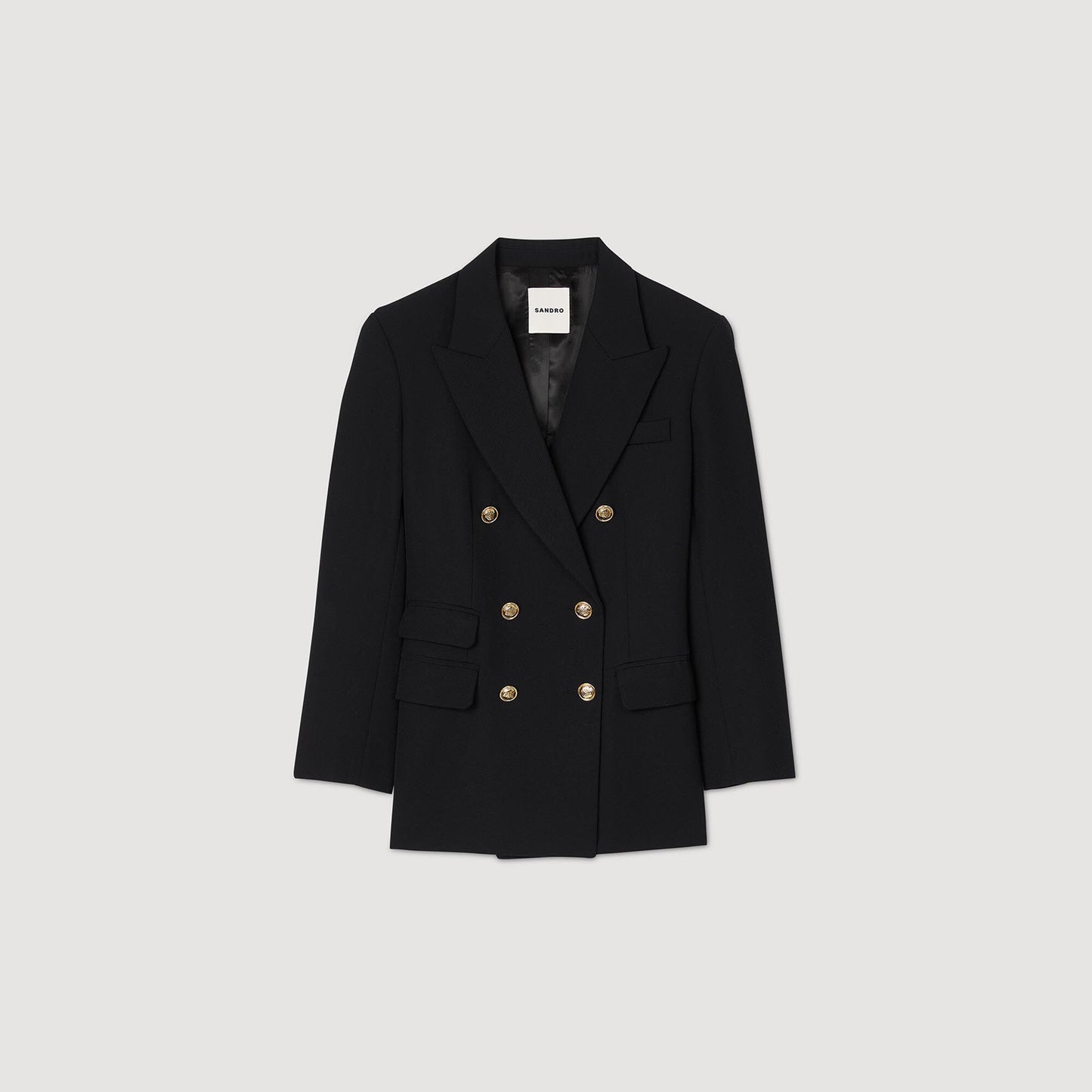 Sandro Double-breasted suit jacket Black