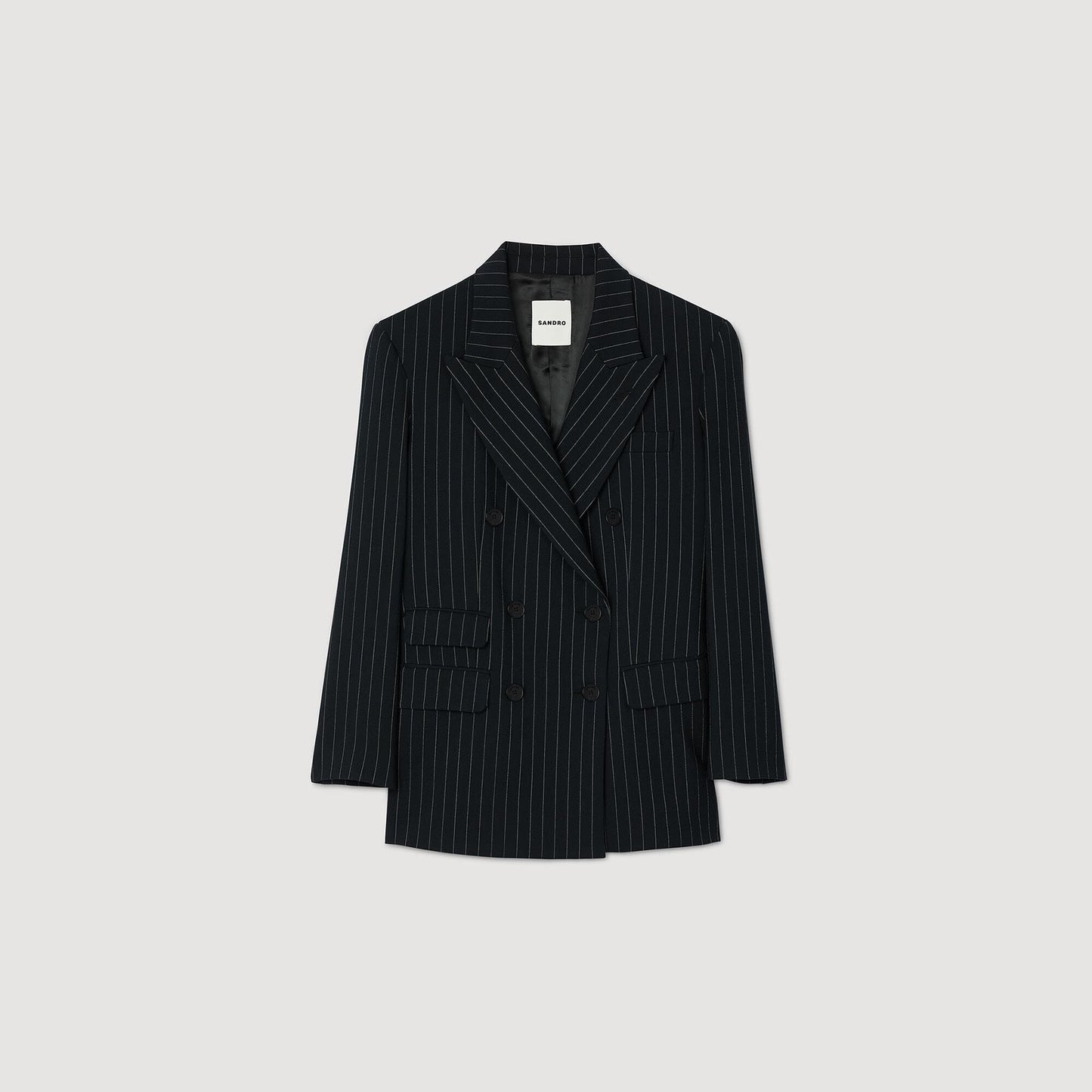 Sandro Striped suit jacket Black
