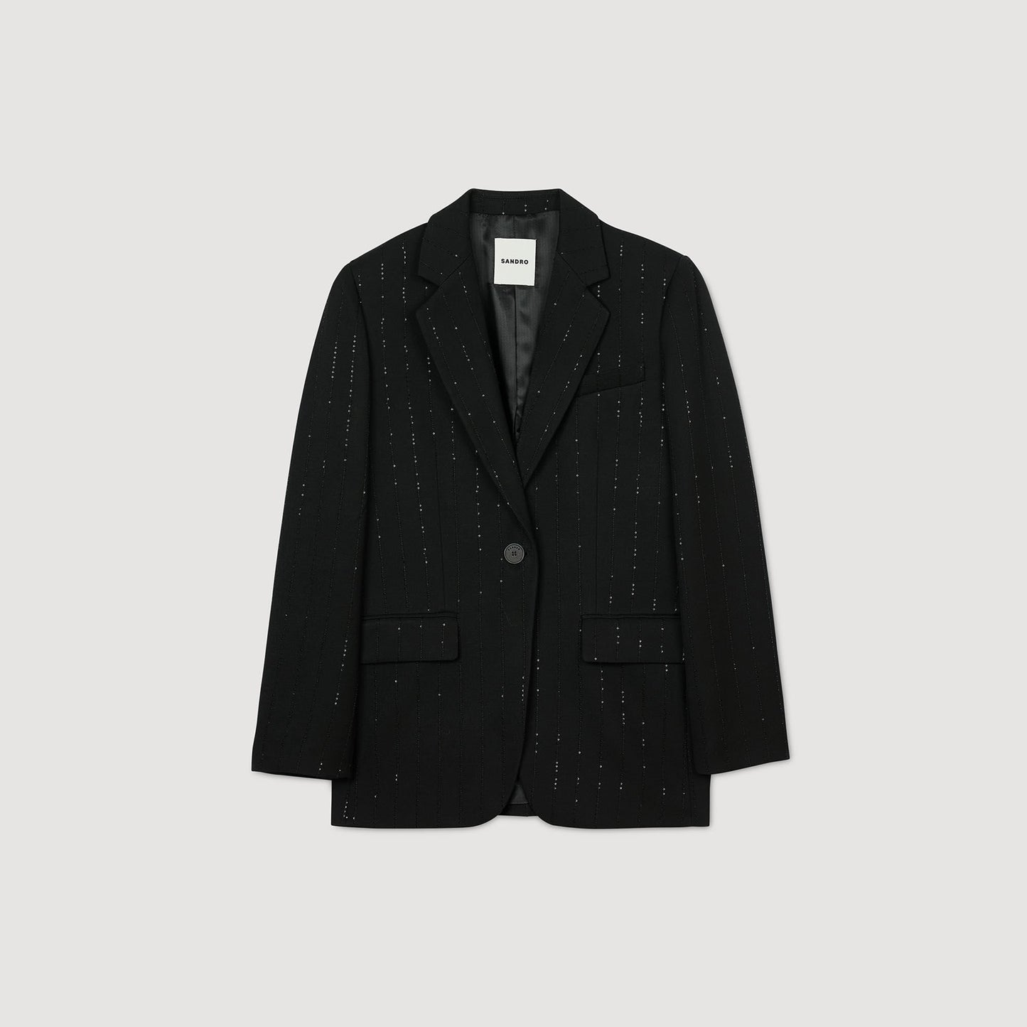 Sandro Sequinned suit jacket Black