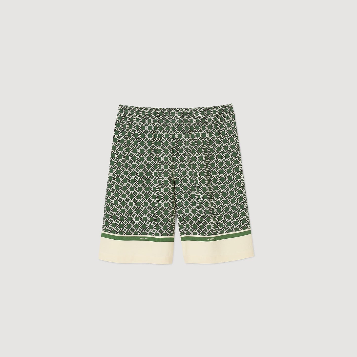 Sandro Patterned Flowy Bermuda shorts Super Green