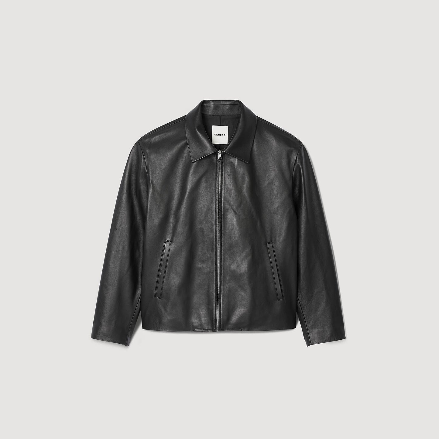 Sandro Lambskin jacket Black