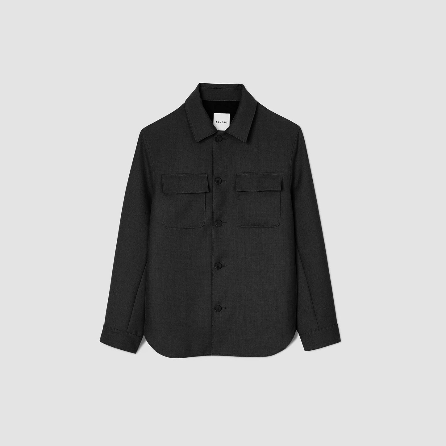 Sandro Buttoned oversized shirt Black