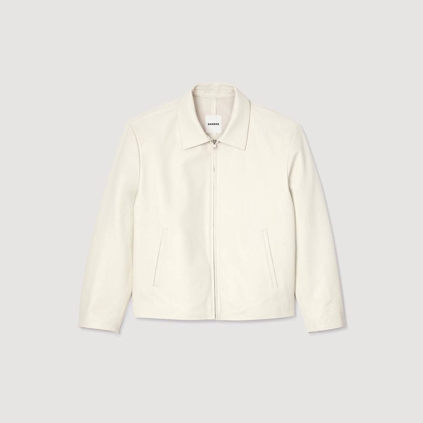 Sandro Leather jacket Aluminum