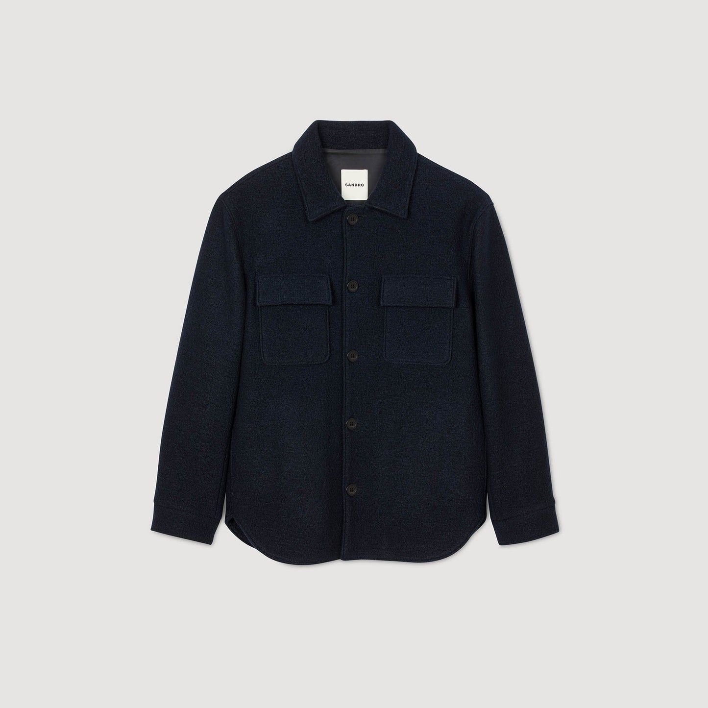 Sandro Wool overshirt Midnight Blue