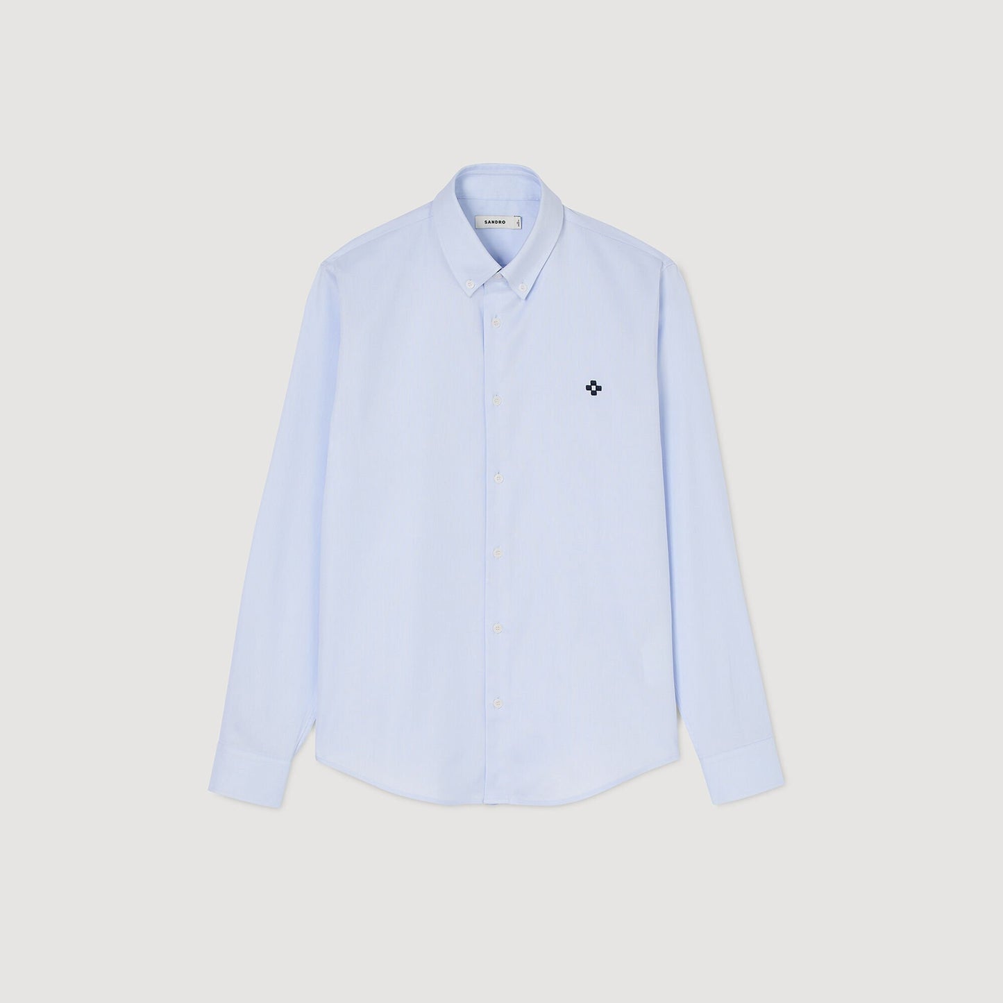 Sandro Cross patch shirt Blue Sky