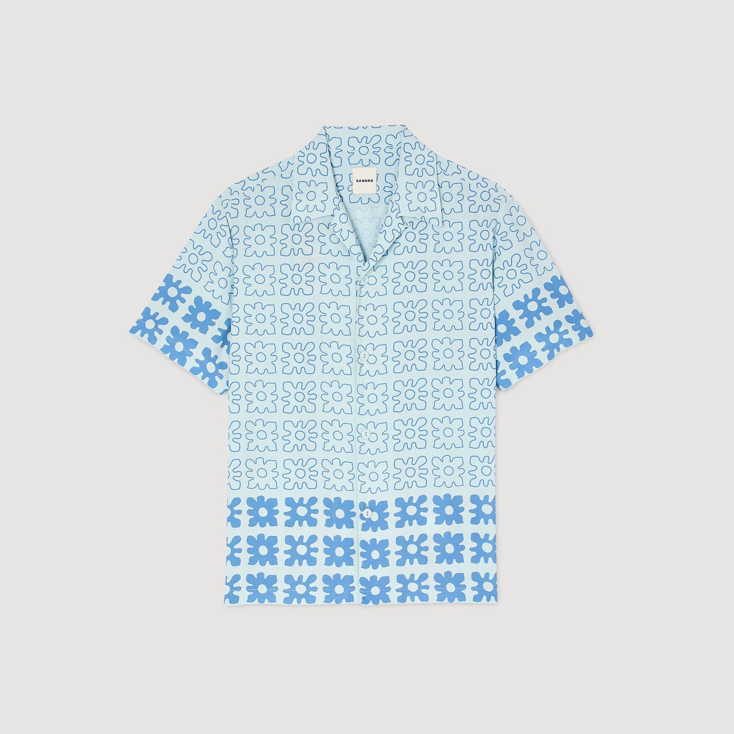Sandro Floral motif shirt Blue Sky