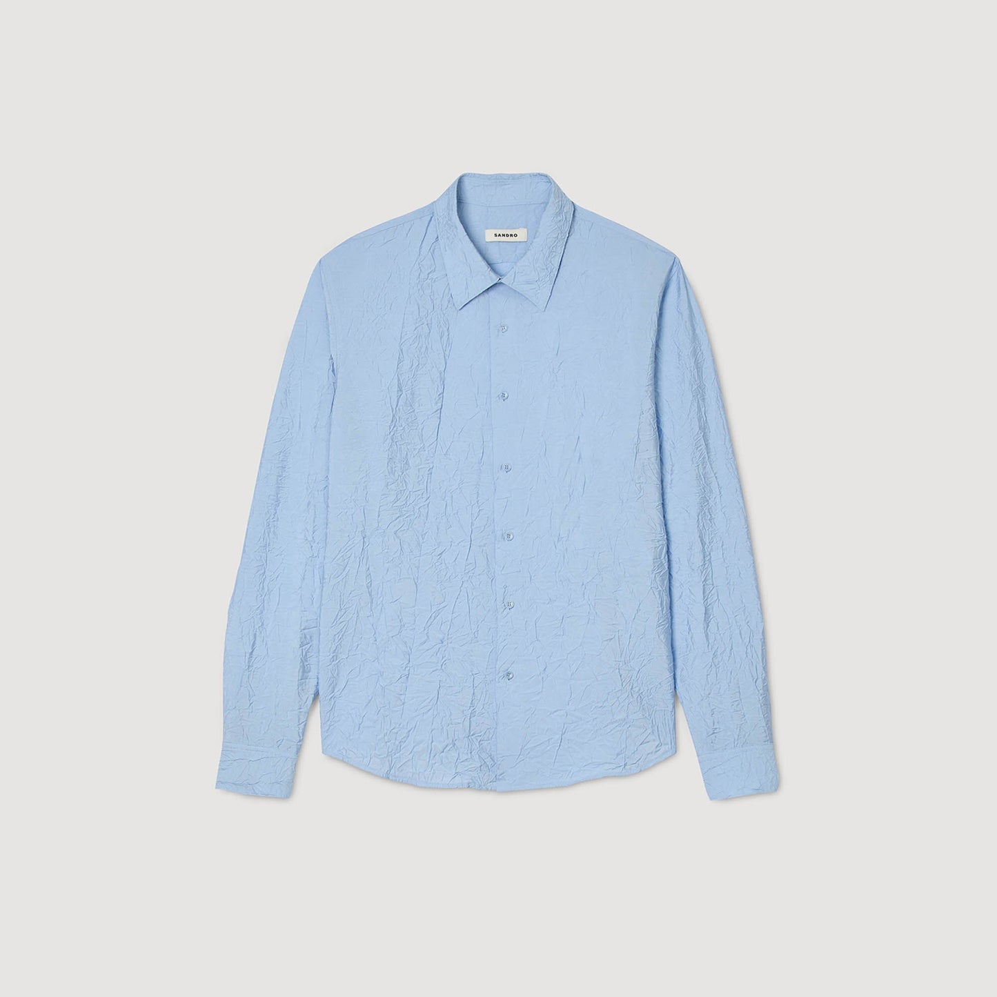 Sandro Crinkled effect shirt Sky Blue