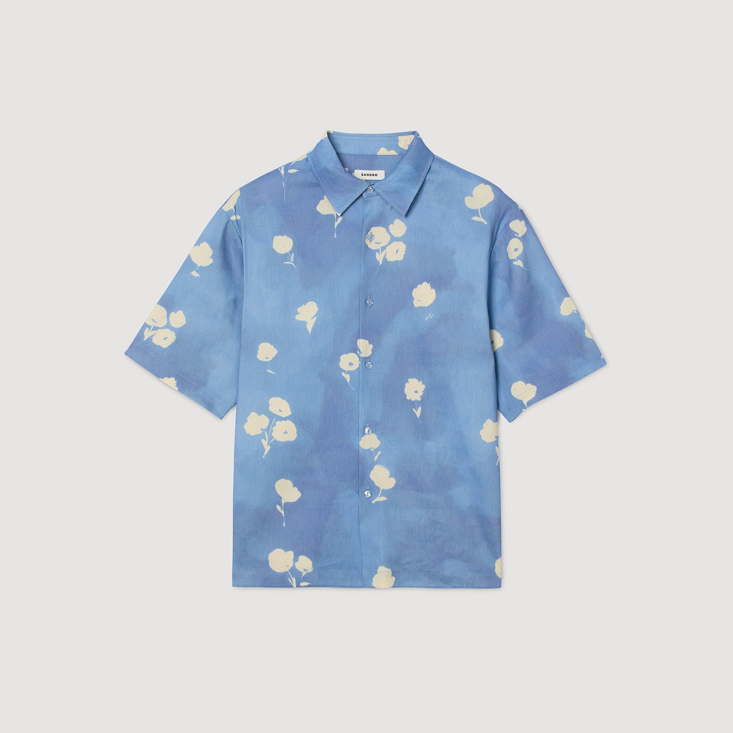 Sandro Floral motif shirt Blue Office