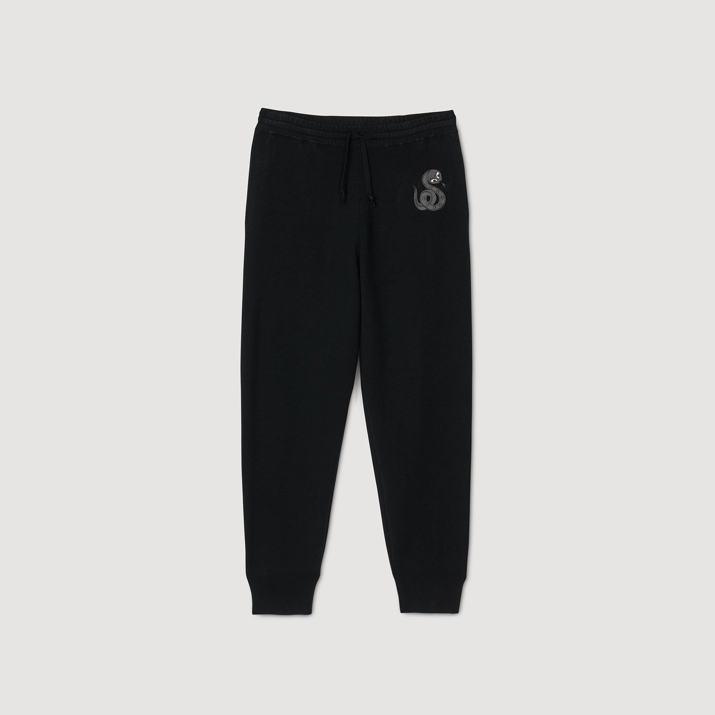 Sandro Joggers with snake detail Black
