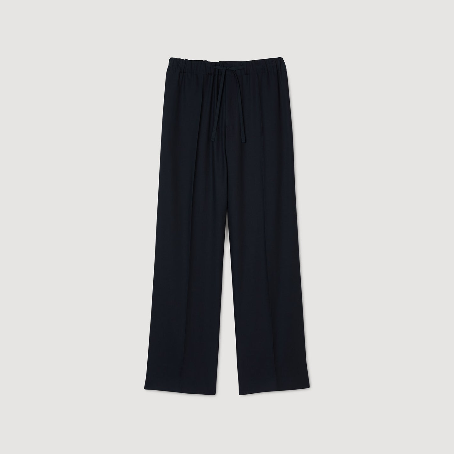 Sandro Elasticated wide-leg trousers Midnight Blue