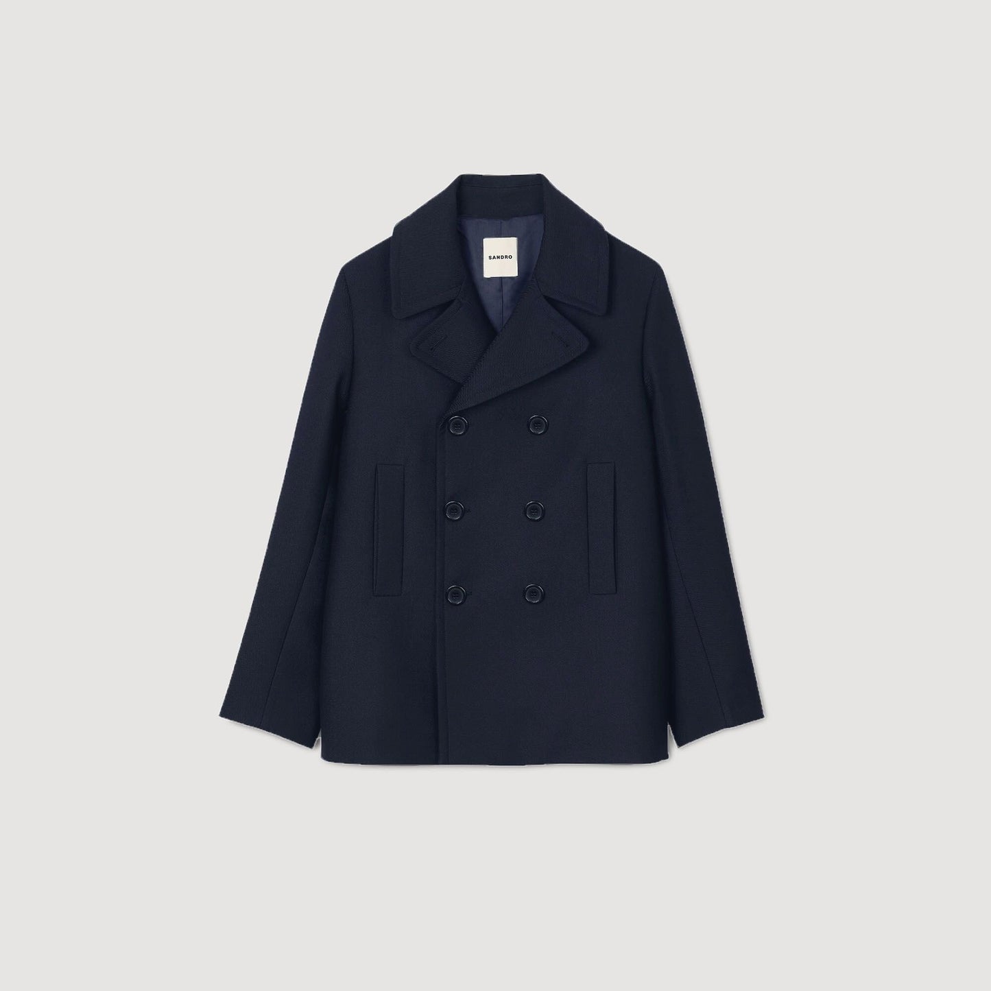 Sandro Wool blend peacoat Navy Blue