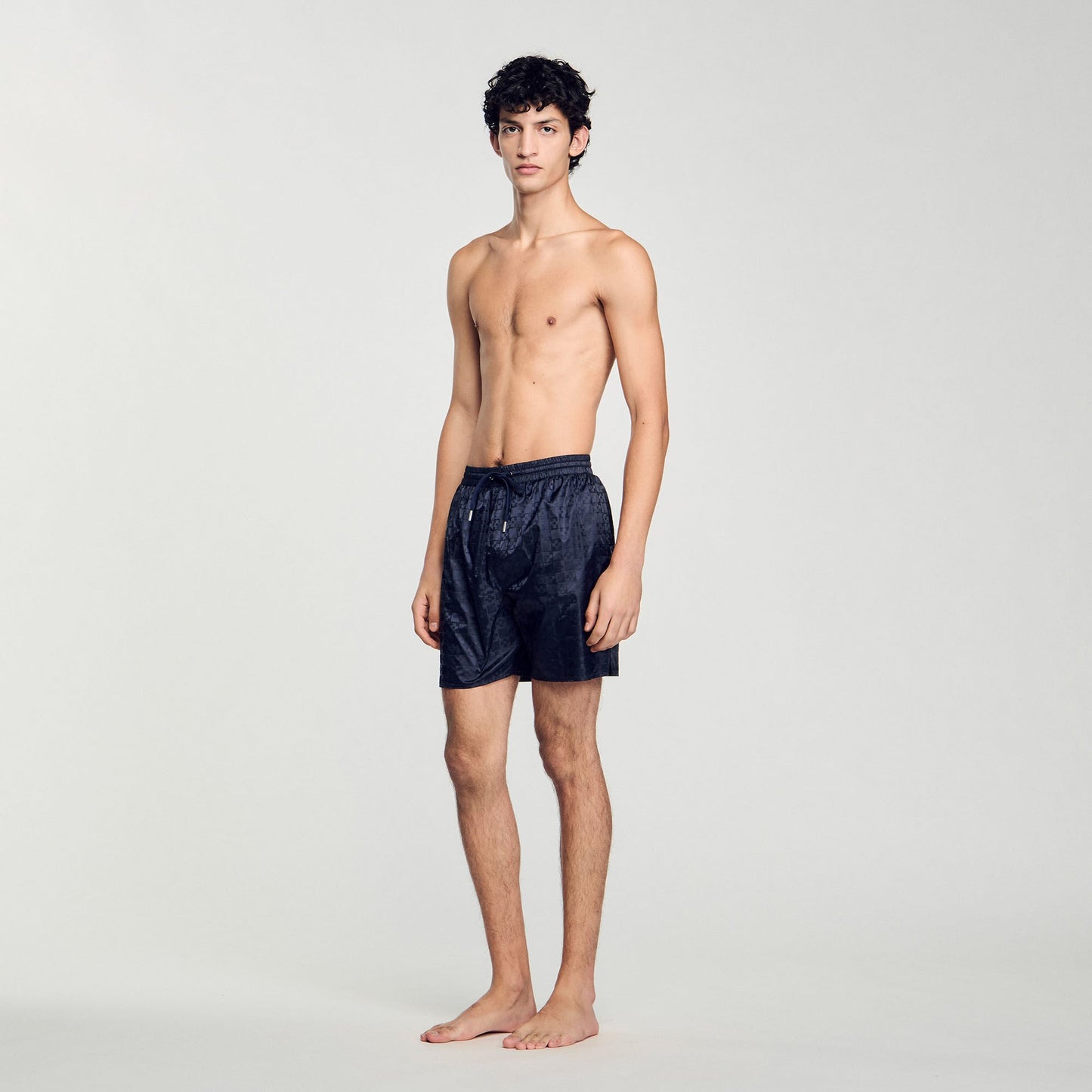 Sandro Square Cross swim shorts Midnight Blue