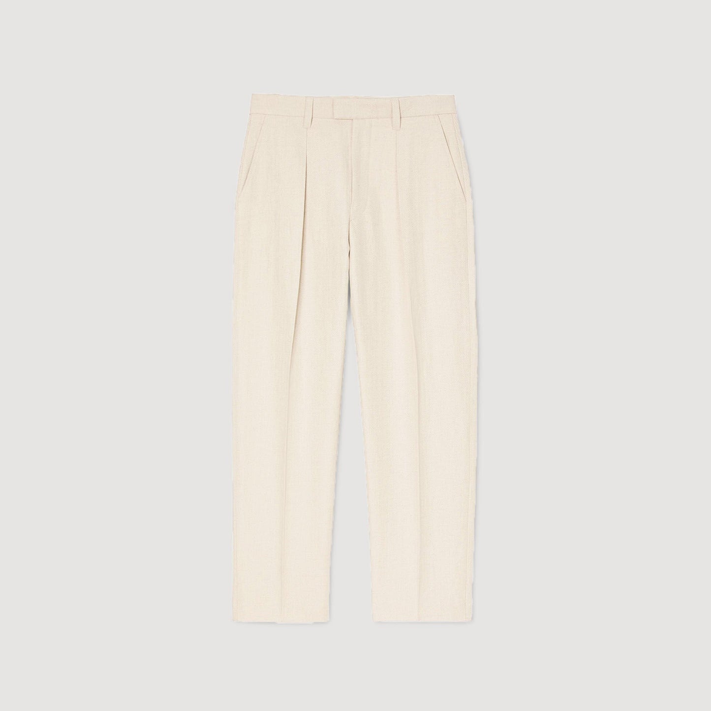 Sandro Wide-leg trousers with creases Oats